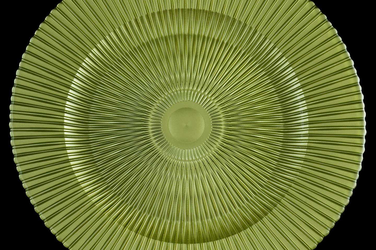 the citron green marbella charger plate from mandarin orange trading company, photographed by Jacob Rosenfeld